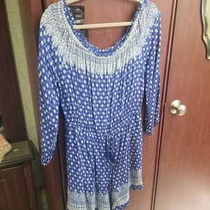 Royal blue and off white Short jumpsuit